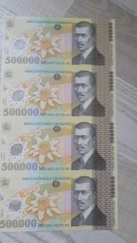 Coala bancnote de 500.000 lei netaiate