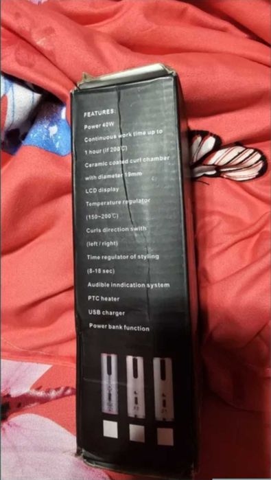 Ondulator fara fir automat, ceramic, portabil, temperatura reglabila