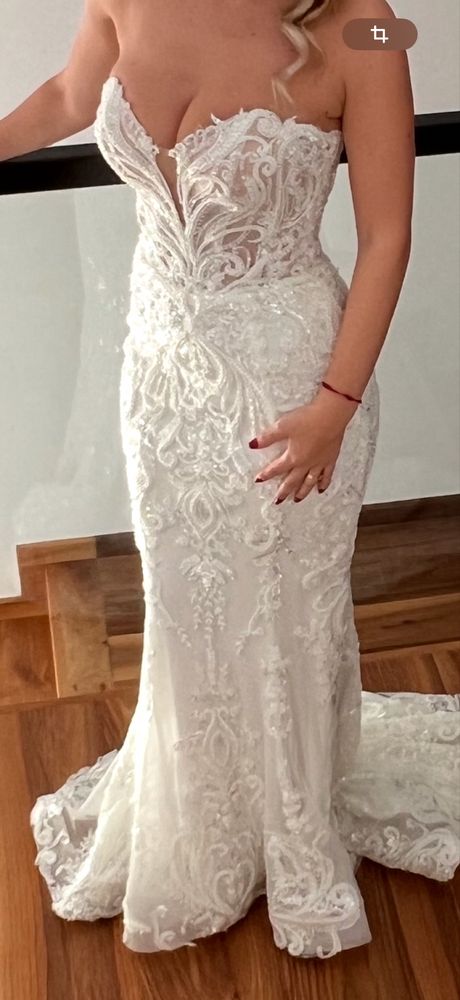 Rochie mireasa sirena, xs-s, cu trena, La novia.