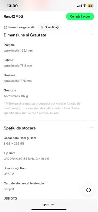 Oppo  reno 12 f 5g