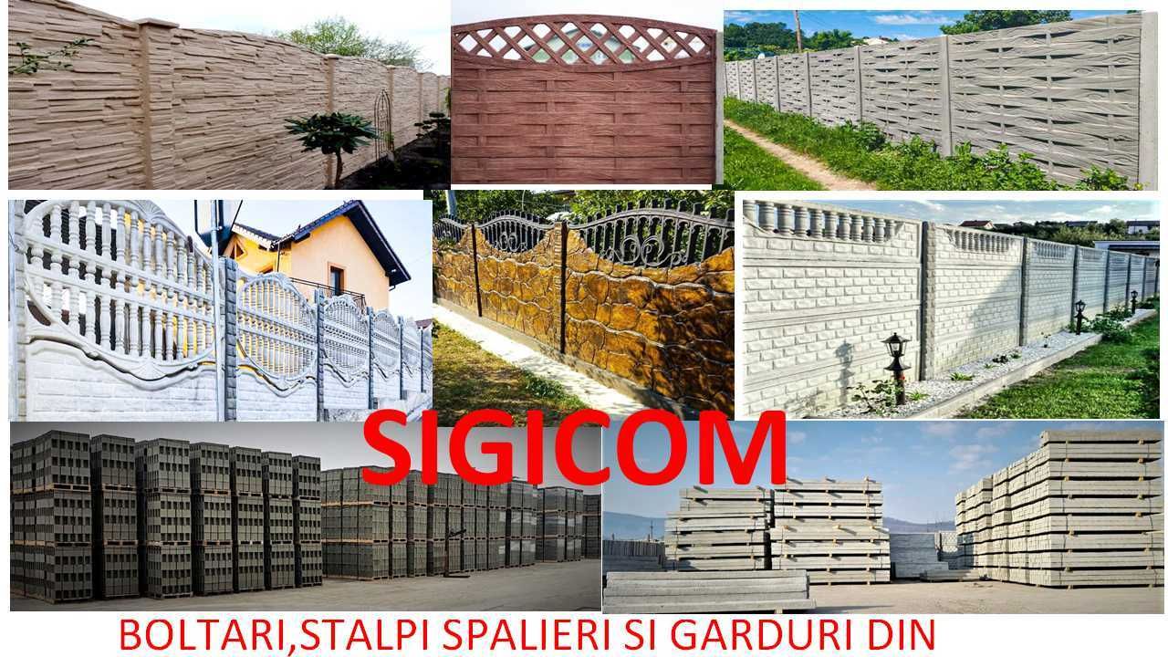 Gard beton ARMAT 25 ani Garantie ! placi si stalpi ornamentali