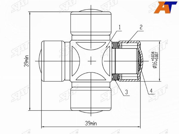 Крестовина рулевого кардана Toyota 4runner