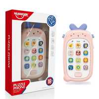Telefon pentru bebe cu jucarie pentru dentitie integrata, roz, NOU
