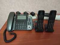 Продам радиотелефон PANASONIC три трубки на один телефонный номер.
