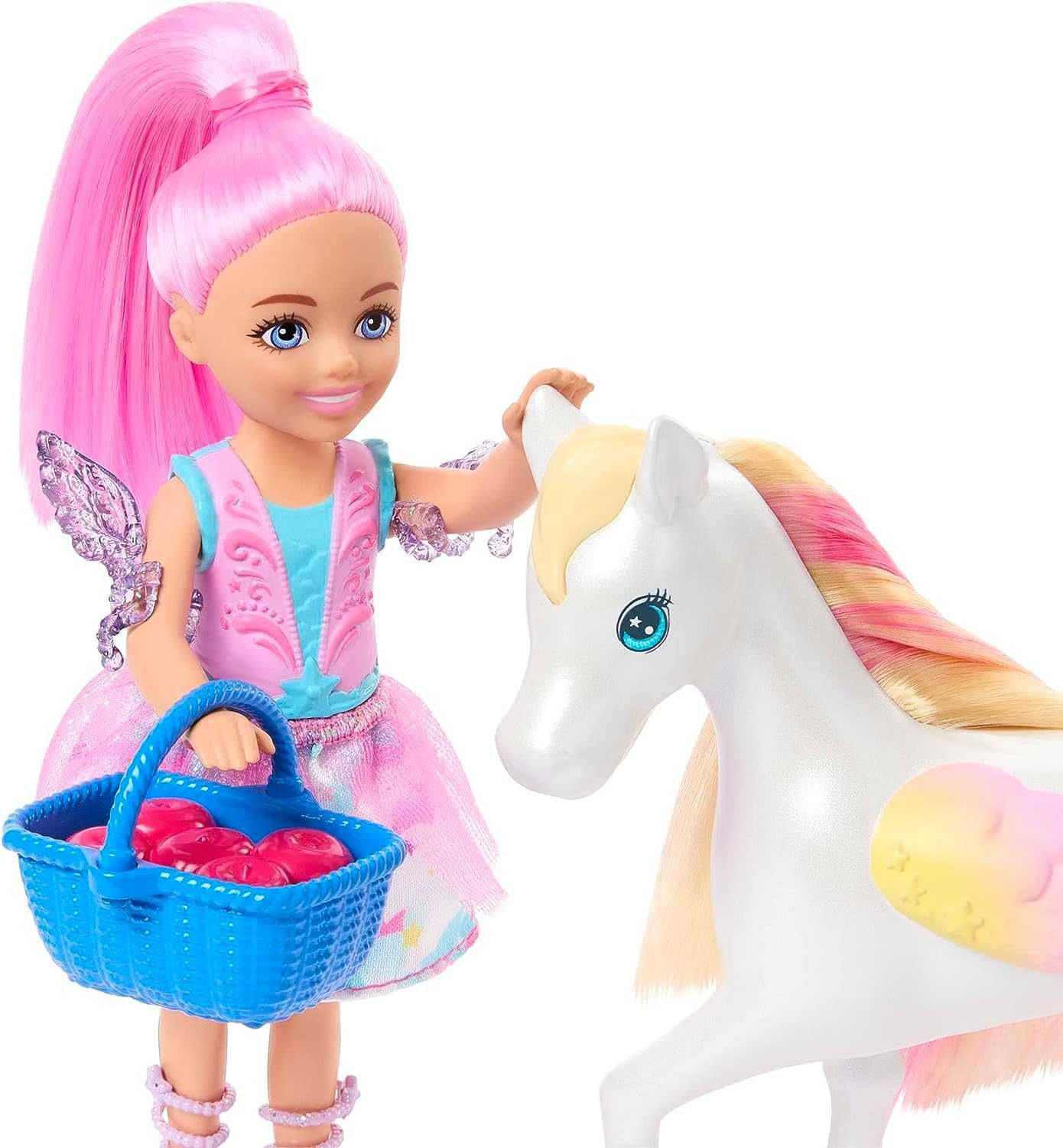 Комплект за игра Barbie Chelsea Doll and Pegasus, барби с пегасус