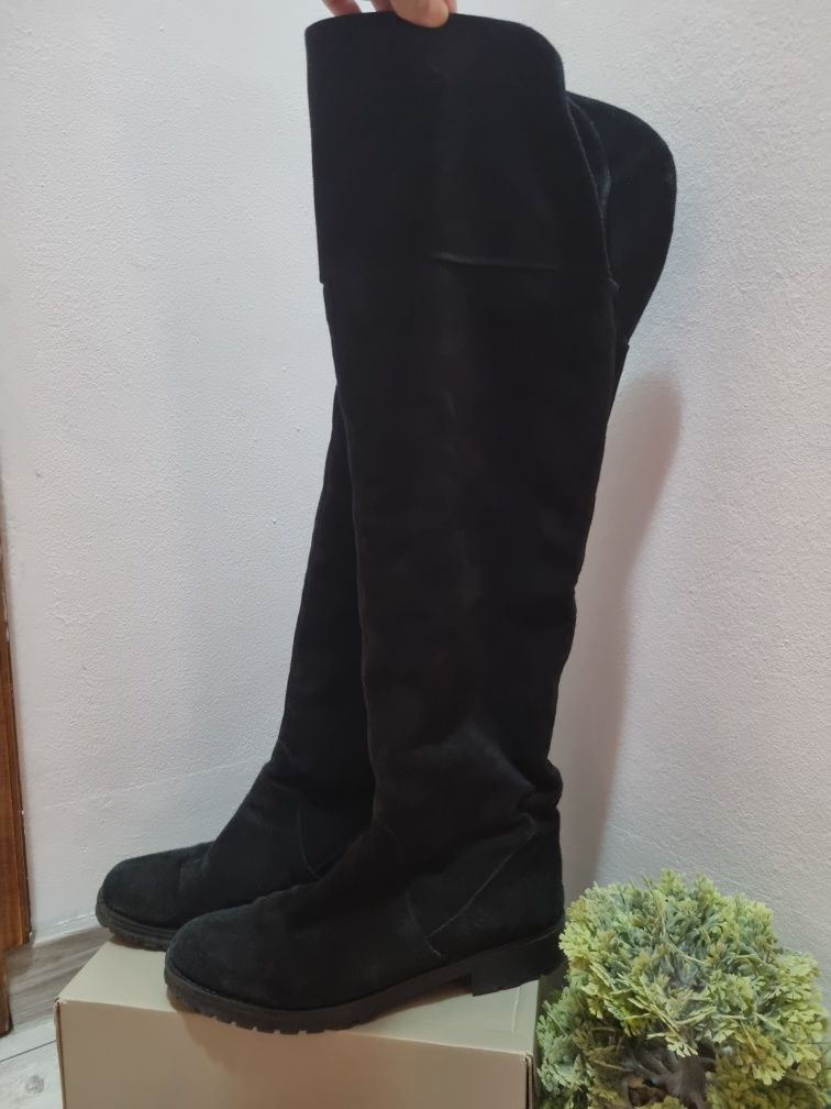 Cizme piele intoarsa