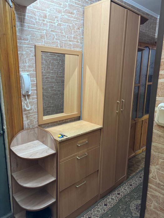 Прихожая с зеркалом и шкафом