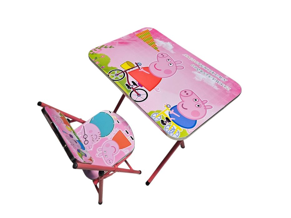 ПРОМО! Детска масичка със столче ПЕПА ПИГ  Маса със стол Pepa Pig