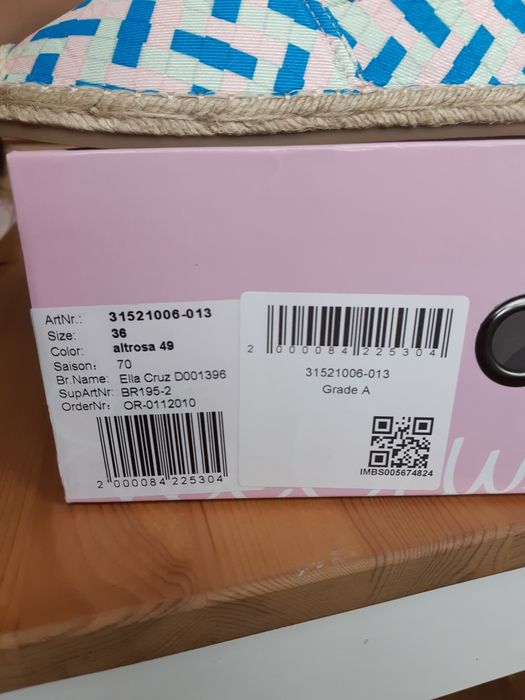 Еспадрили Ella Cruz 35 номер