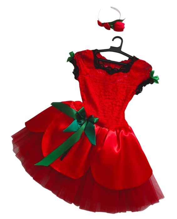 Rochiță floare lalea trandafir costum teatru carnaval rochiță ocazie