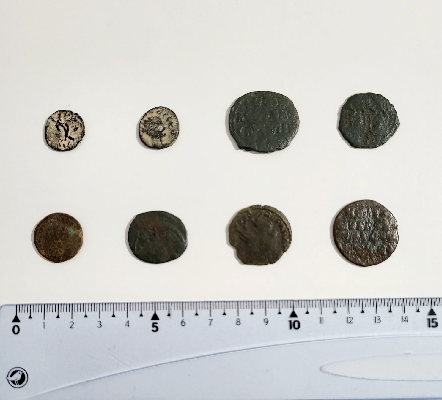 Monede romane antice din bronz. Anii 180-380 după Hristos.
