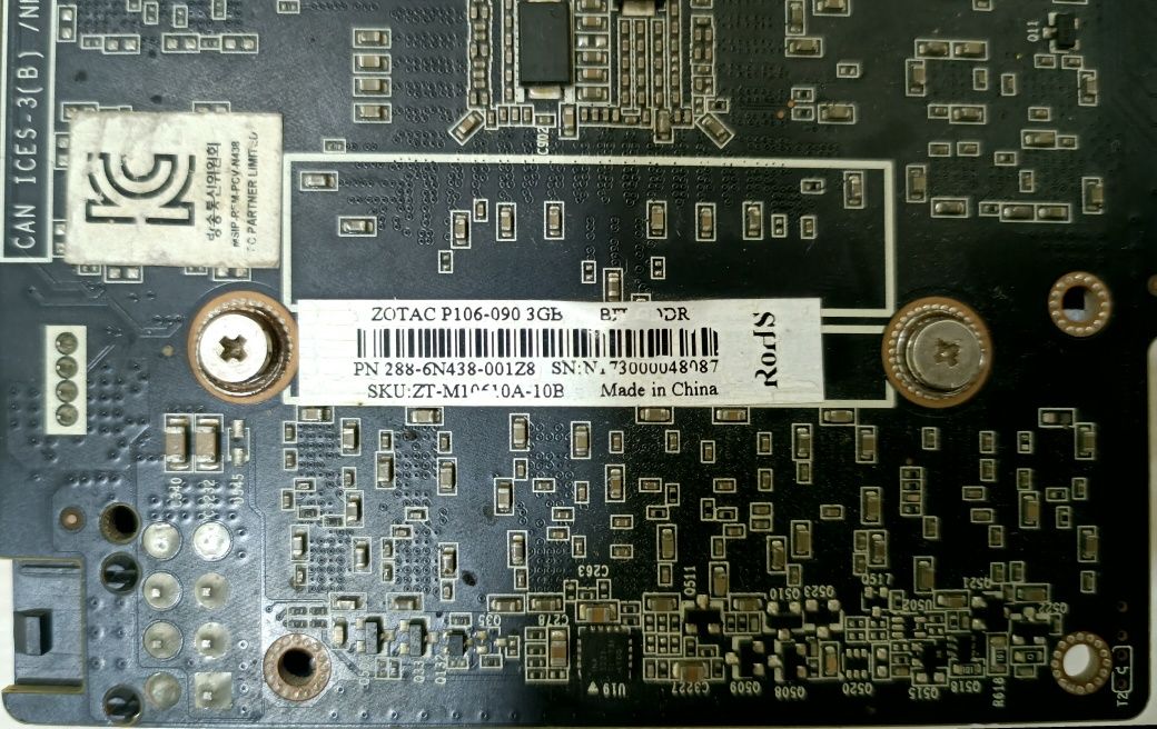 Nvidia Zotac P 106-90 3gb