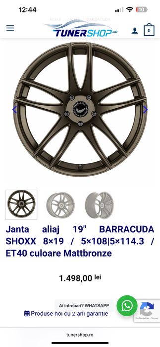 Jante 19 BARRACUDA si cauciucuri
