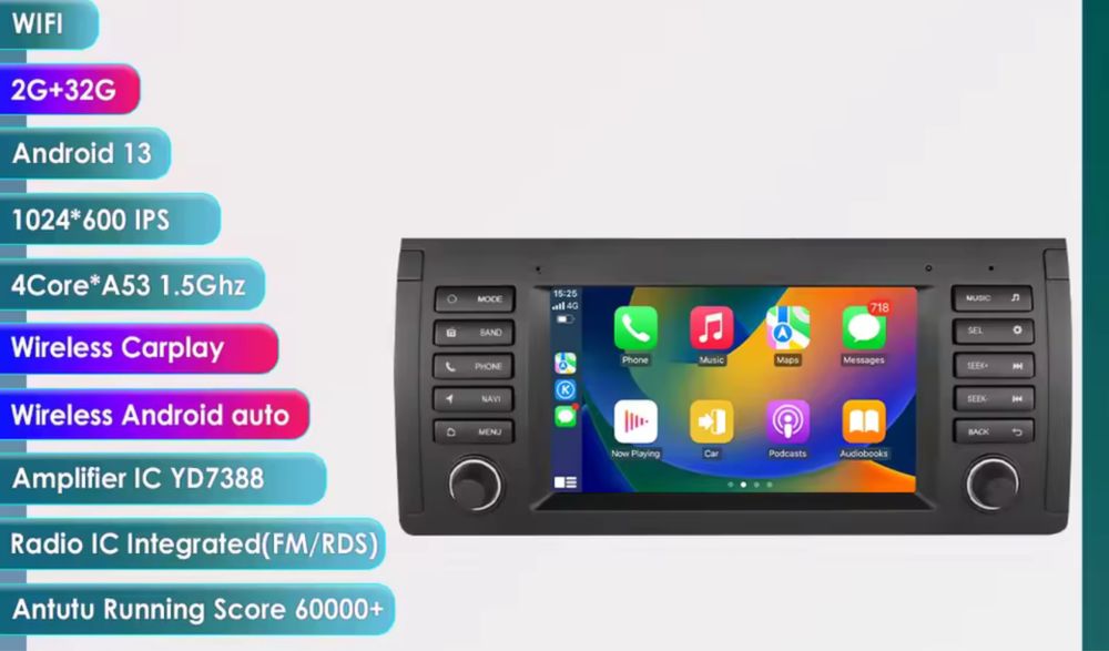Мултимедия BMW E39/E46/E53 Android/Carplay