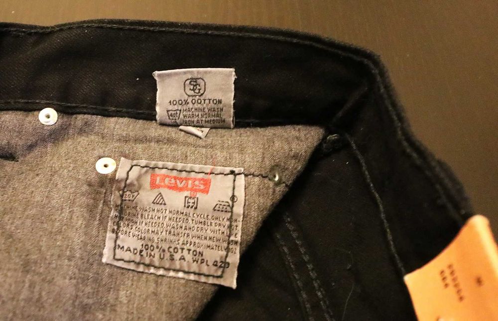 Мъжки черни дънки LEVI'S Authentic 501  Regular Straight Size: 40