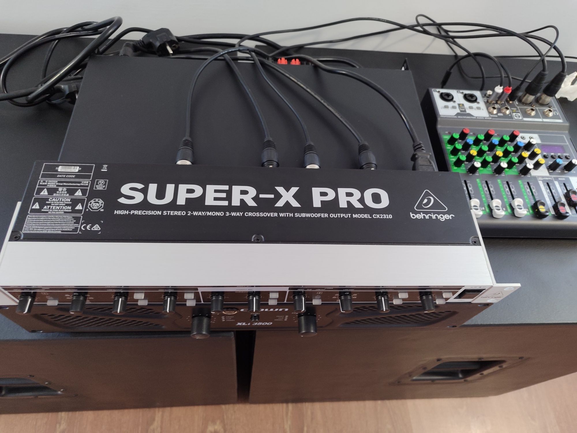 Sistem audio complet compact 2.2, Boxe, amplificator, crossover,