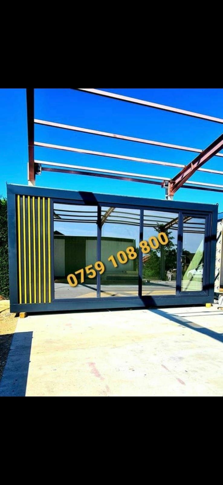 Producător Containere modulare tip vitrină Birouri container cafenea
