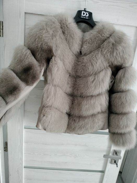 Haină de piele și blană naturală 2in1