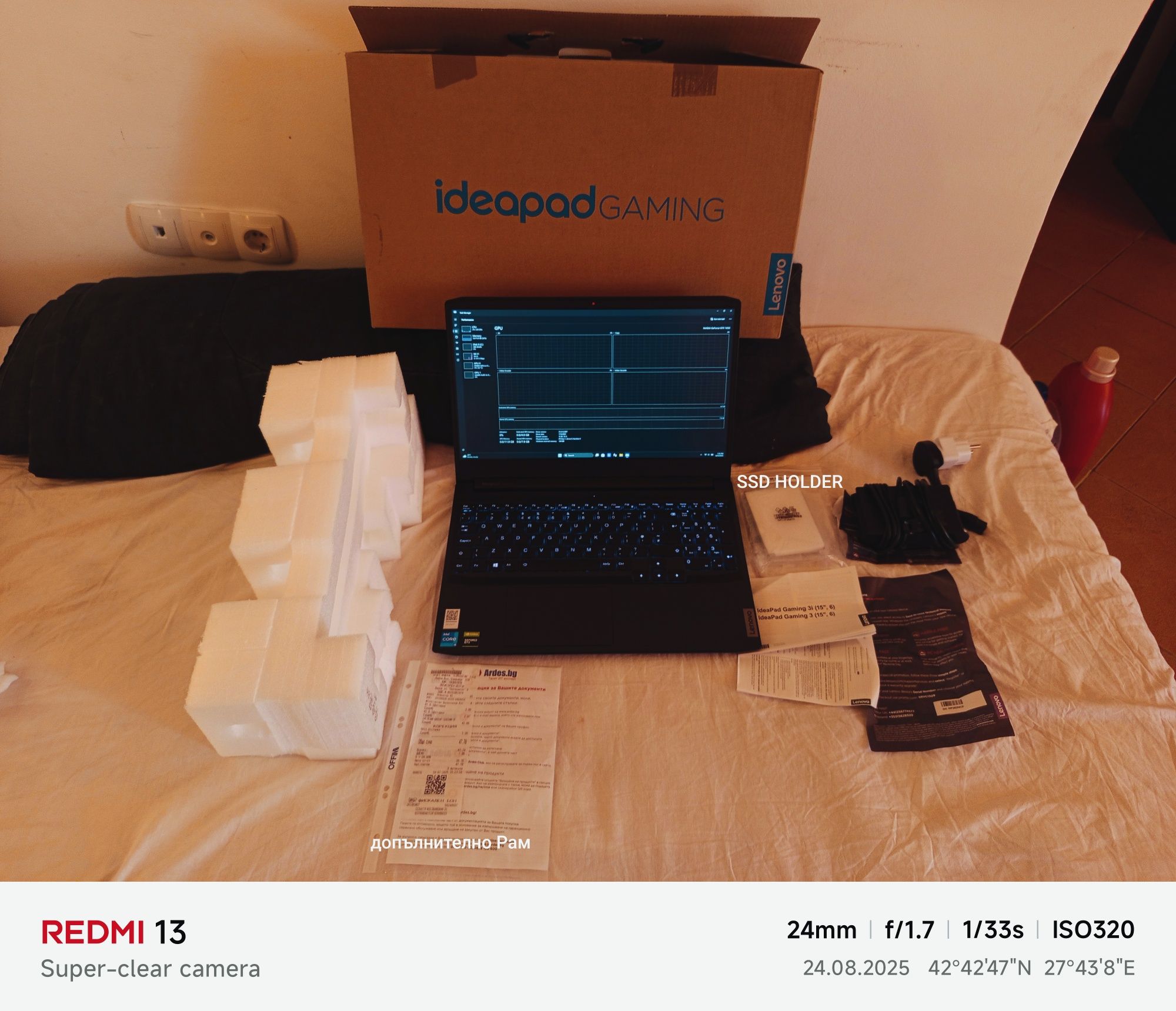 Idea Pad 3 Gaming страшно запазен