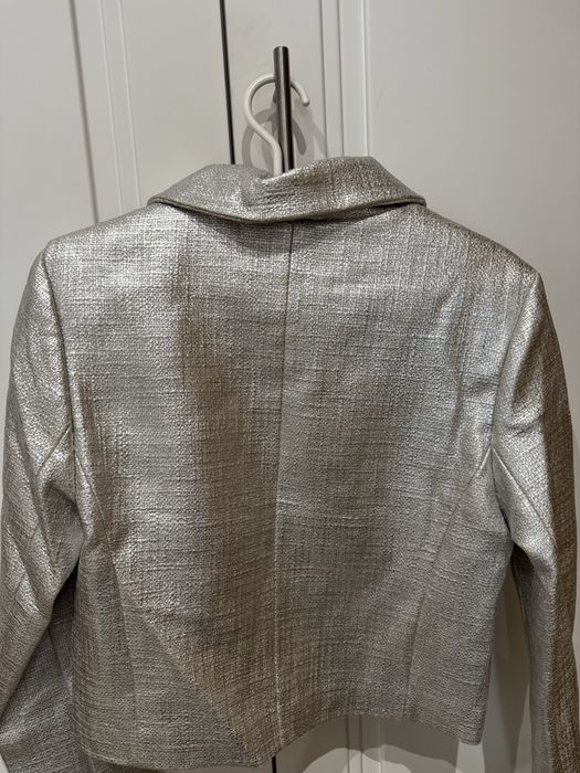 Сребърно дамско сако