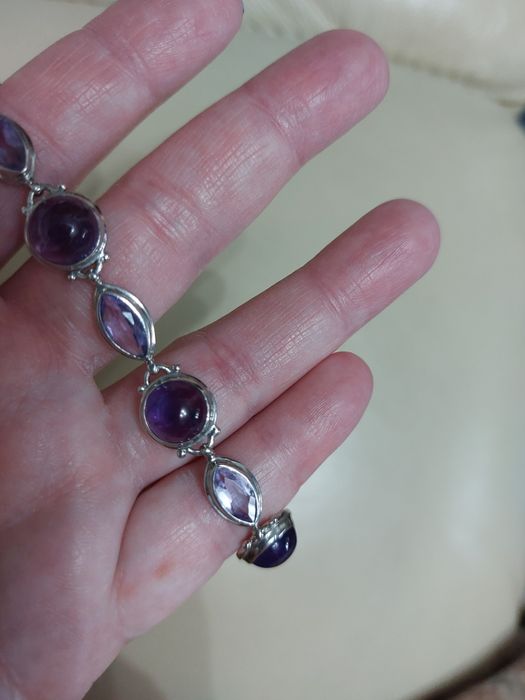 Brățară superba din argint 925 și pietre ametist