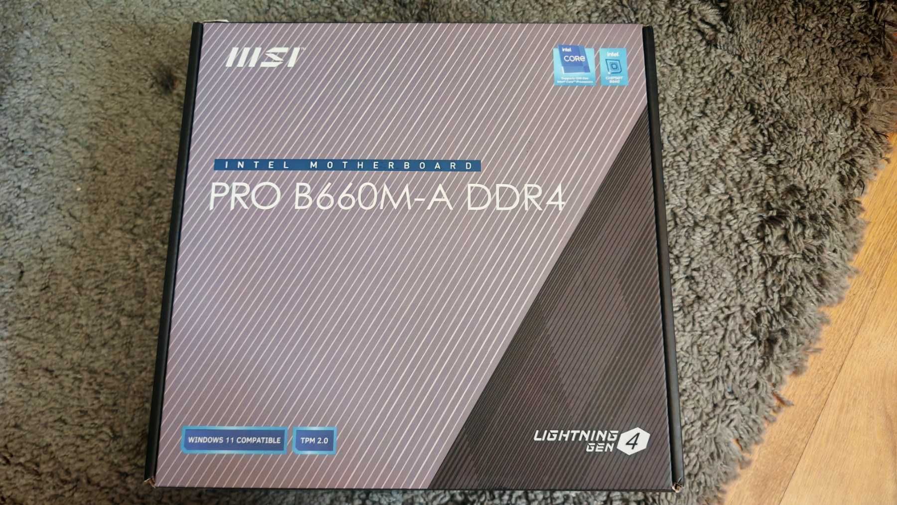 MSI PRO B660M-A DDR4 + INTEL i5-12400F, 6 Cores + 32GB 3200Mhz