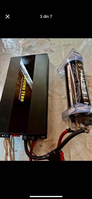 Sistem audio, Stație Ground Zero + Subwoofer Auna Condensator Hifonics