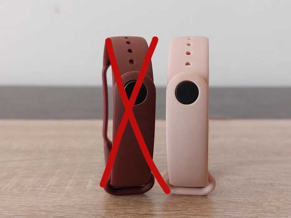 Curea silicon roz pudra (nude) pentru Xiaomi Mi Band 3 4