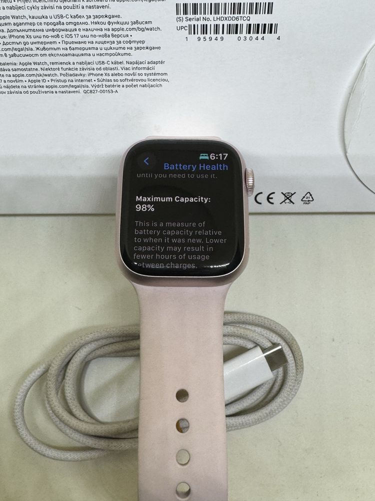 Apple Watch Series 9 41MM Pink 98 %