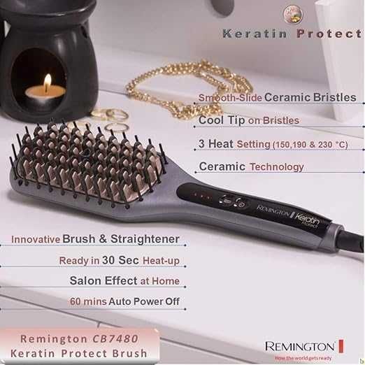 Електрическа четка за коса Remington Keratin Protect CB7480  230°C