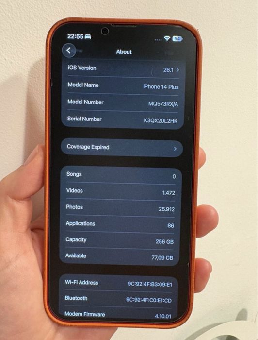 Iphone 14 Plus Red Product 256 GB Neverkocked