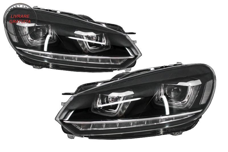 Faruri si Stopuri LED VW Golf 6 VI (2008-up) R20 U Design cu Semnal LED Dinamic- livrare gratuita