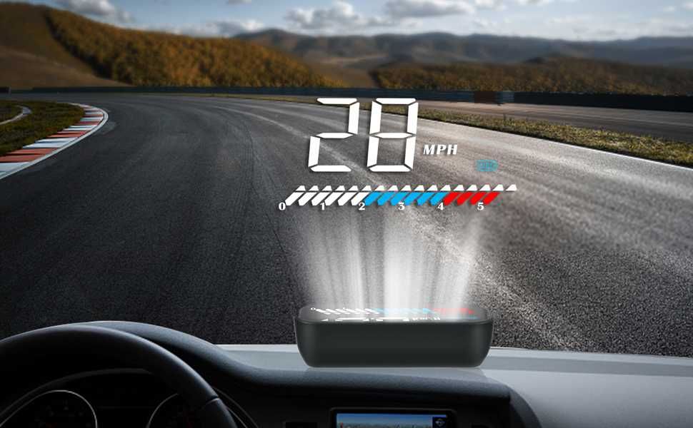 Автомобилен Head Up дисплей OBD2 GPS 12/ 24 V