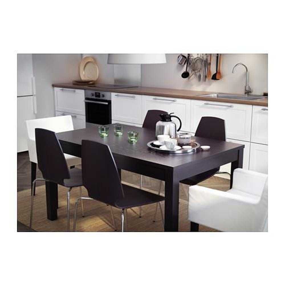 BJURSTA разтегателна маса,IKEA,2 плота(Д140/180/220хВ74хШ84СМ)+4 стола