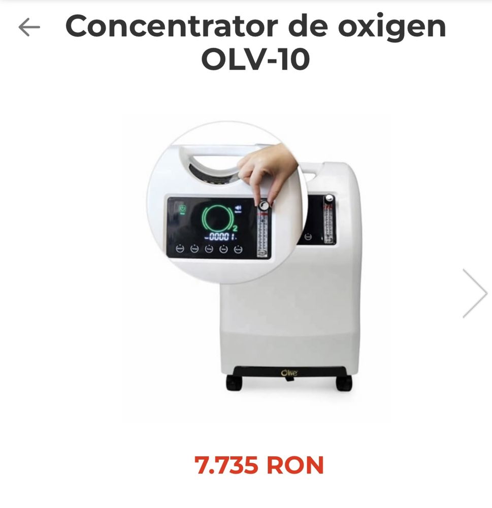 Concentrator de Oxigen - 10 litri Nou 0 sec in Garantie