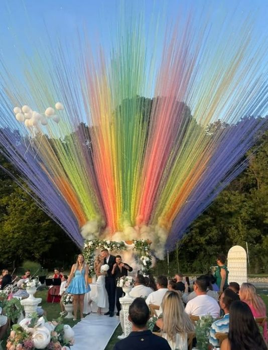 Artificii de zi colorate - Artificii gender reveal - Artificii cununie