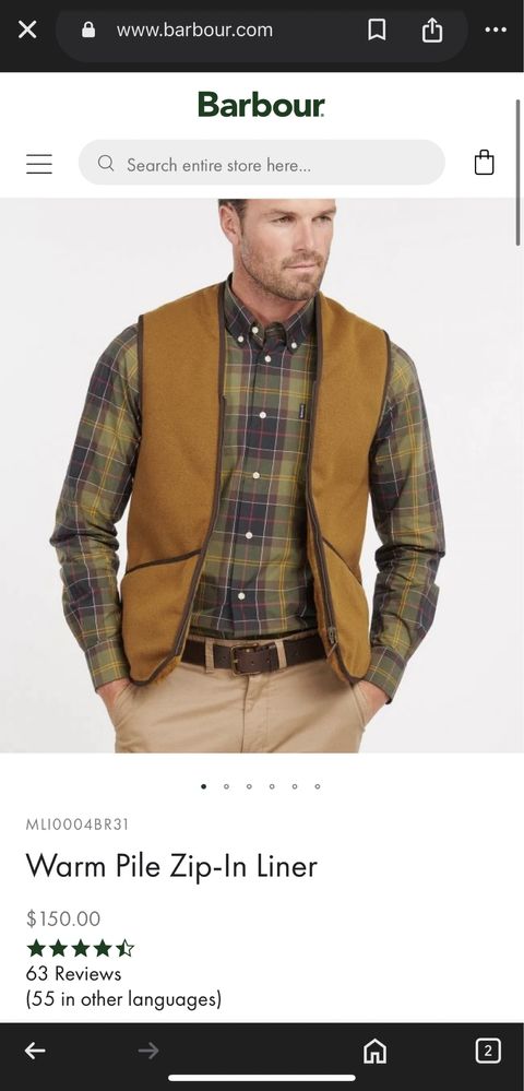 Barbour жилетка.