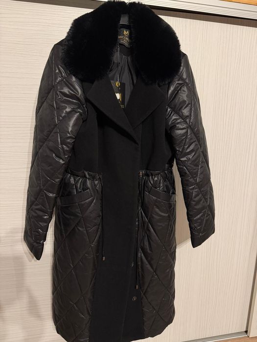 Palton parka  din fas si stofa