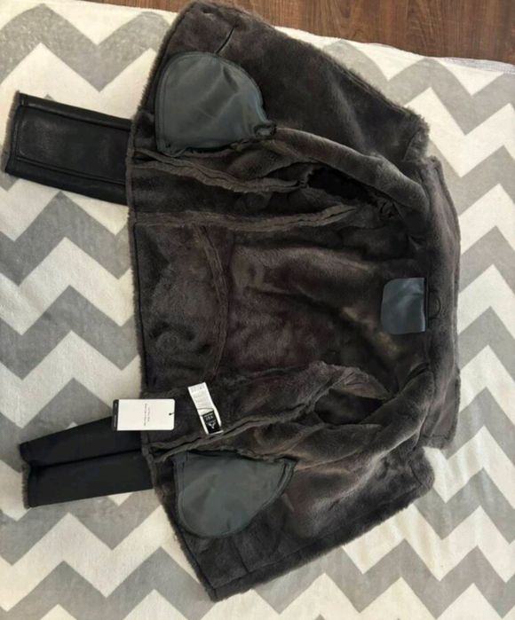 НОВО Кожено топло яке от изкуствена кожа размер S