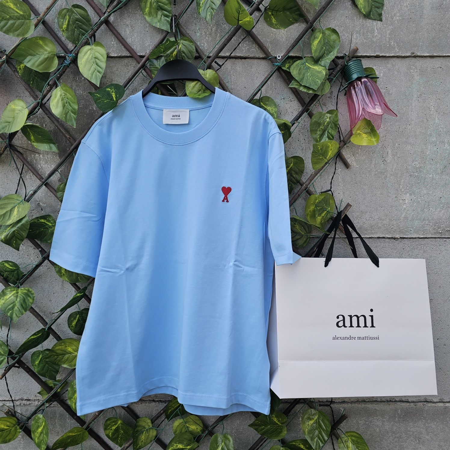Tricou ami paris baby blue size S