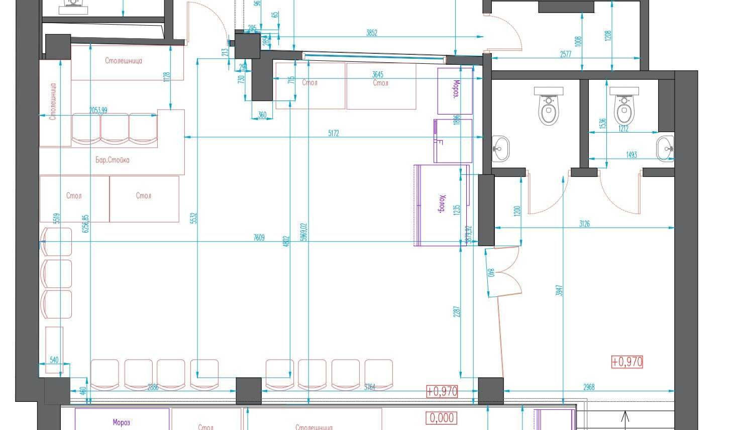 Замер помещения, эвакуационный архитектурный план схема чертеж Астана
