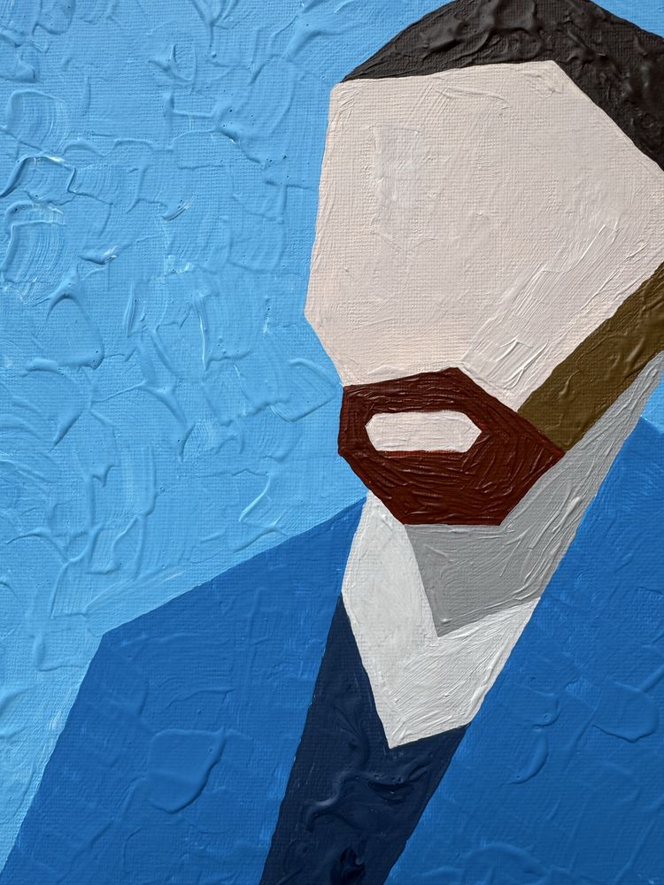 Tablou acrilic tehnica impasto abstract 24x30 cm