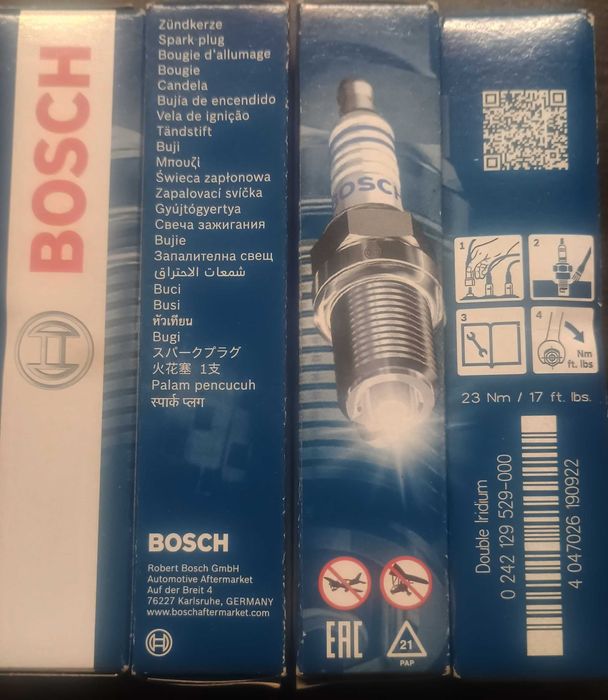 Нови иридиеви свещи Бош.