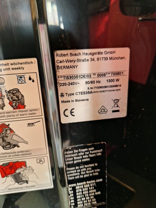 Piese aparat cafea Bosch verocup 300