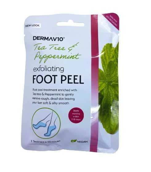 Derma V10 Exfoliating Foot Peel sosete exfoliante Tea Tree&Peppermint