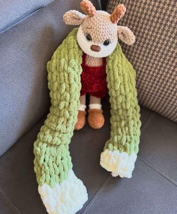 Детски шал ръчно плетен Ализе пуфи