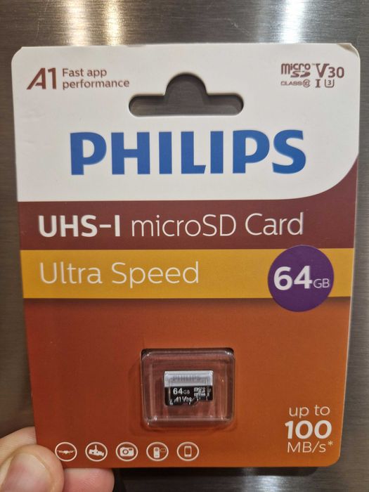 Микро СД Philips/ Micro SD card 64 GB