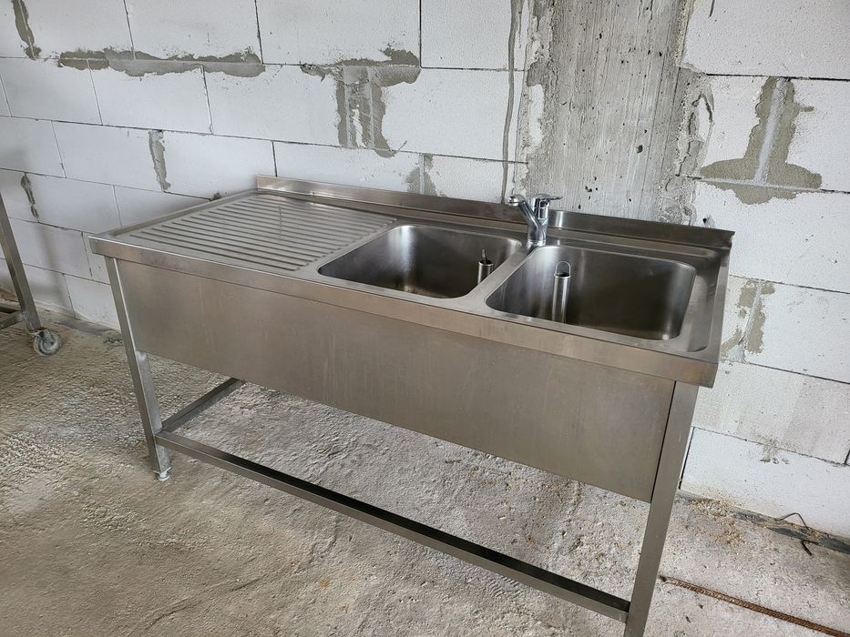 Vand chiuveta / spalator din inox cu doua cuve