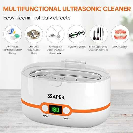 Ултразвукова почистваща машина за дома, очила, бижута, часовници и др.