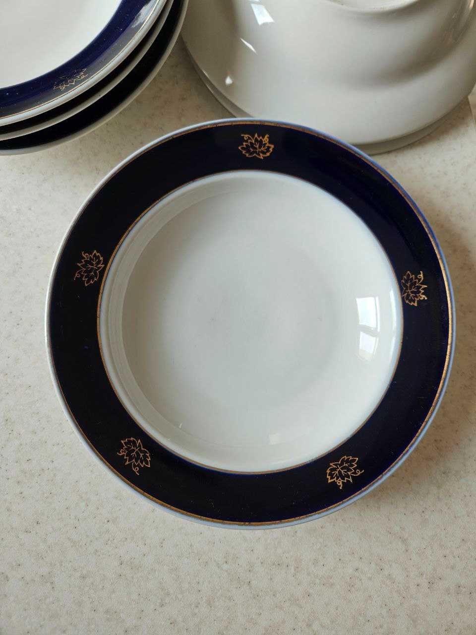 суровая тарелка, диаметр 20 см. кобальт, произ-во СССР